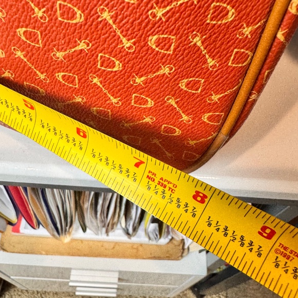 Double Handled Orange Patterned Tote Duffel - Picture 14 of 14